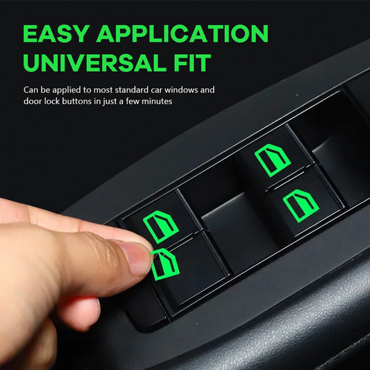 Car Window Switch Luminous Button Sticker