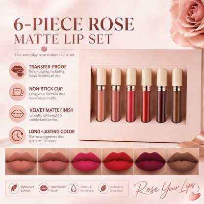 💄 Lápiz labial líquido mate aterciopelado en 12 colores