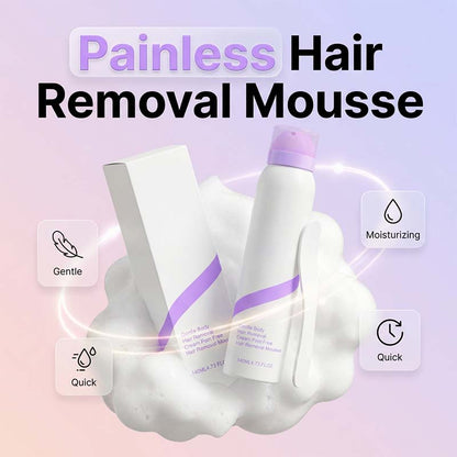 🔥🧴 Mousse depilatoria indolora para piel sensible: espuma densa para unas piernas y brazos suaves y sin irritaciones ✨💆‍♀️