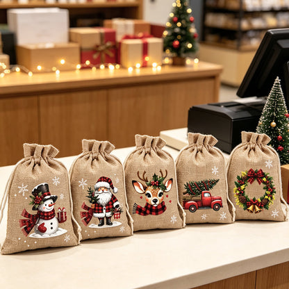 🎄🎁 Bolsas de regalo con cordón