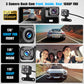 🚗🎥 Dash Cam con 3 cámaras en HD 1080p: frontal, interior y trasera con cámara de marcha atrás 🔥