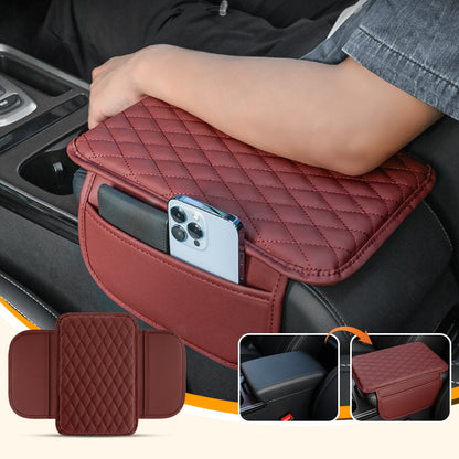 🚗 Cojín elevador de cuero universal para el reposabrazos del coche: soporte cómodo y posición elevada del brazo.