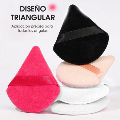 Esponja de maquillaje triangular para polvo