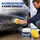 Pasta Limpiadora y Abrillantadora para Coche de Invierno de 40 g con Esponja para Eliminar Manchas de Sal, Residuos de Derretimiento de Nieve y Manchas de Agua