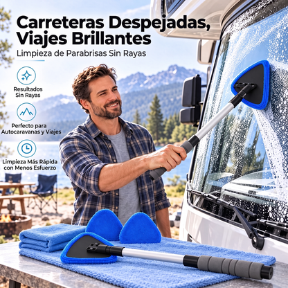 🥳OFERTA ESPECIAL 2026🥳💞¡MÁS DE 50,000 UNIDADES VENDIDAS! 🚗🧽 ¡50% DE DESCUENTO! Limpiaparabrisas magnético doble | Kit de limpieza sin rayas para cristales de coche 🛡️💪