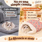 🐱 Cama de sacco suave para gatos y perros pequeños | Interior de felpa térmica suave y diseño envolvente de 360° | Bolsillo semicerrado cálido y lavable a máquina 🐾