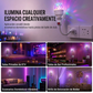 Luz de escenario de bola mágica de cristal giratorio LED RGB