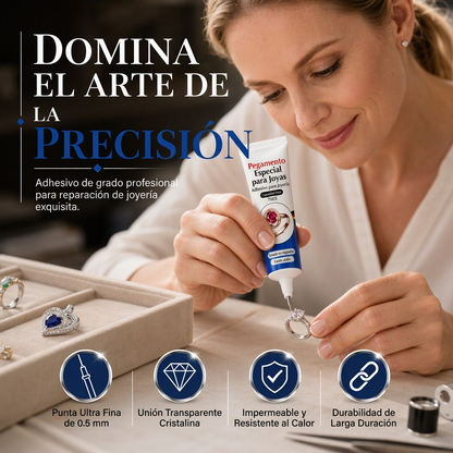 Pegamento transparente y fuerte para joyería