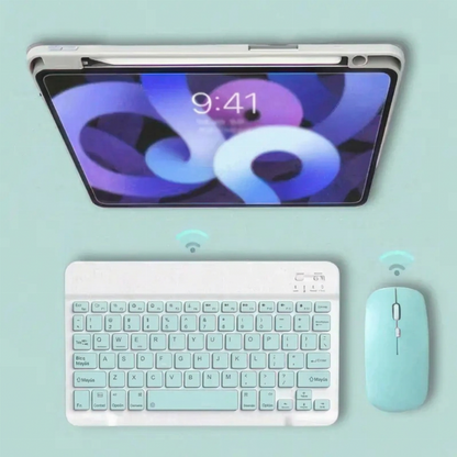 Set de teclado y ratón inalámbricos Bluetooth silenciosos