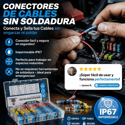 Kit de conectores de alambre con sellado soldado a prueba de agua