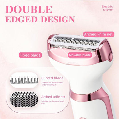 Afeitadora eléctrica 4 en 1 para mujer y kit de cuidado personal