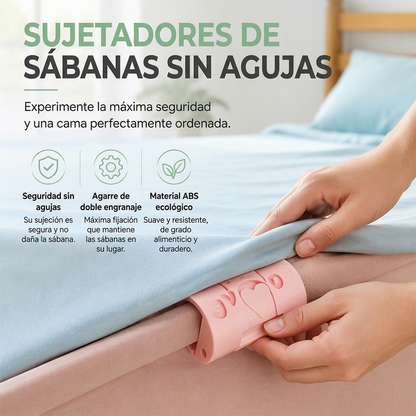 Sujetadores multifuncionales sin agujas para sábanas