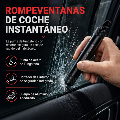 Mini Martillo de Seguridad para Coche Portátil y Rompedor de Ventanas