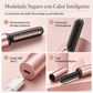 Cepillo Alisador de Pelo Inalámbrico Mini con Calor, Peine de Peluquería Portátil Recargable para Flequillo y Dar Volumen
