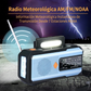Radio meteorológica de emergencia solar de manivela
