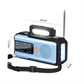 Radio meteorológica de emergencia solar de manivela