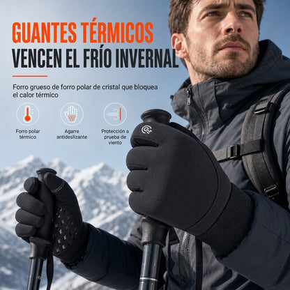 🧤¡50% DE DESCUENTO AHORA! Guantes térmicos de invierno – Resistentes al viento con forro polar, compatibles con pantalla táctil, guantes cálidos antideslizantes para esquiar, senderismo y ciclismo