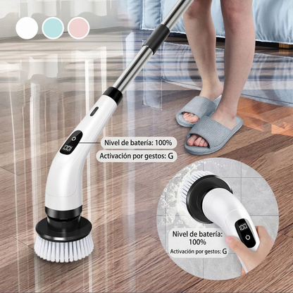 🔥 OFERTA LIMITADA CON 50% DE DESCUENTO 🧽 Cepillo de limpieza eléctrico 9 en 1 🏠 Multiusos para el hogar