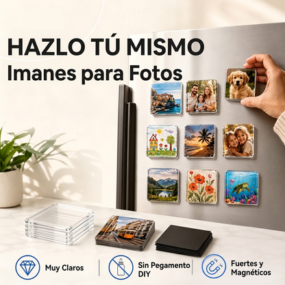 Kit de imanes para nevera de acrílico transparente DIY