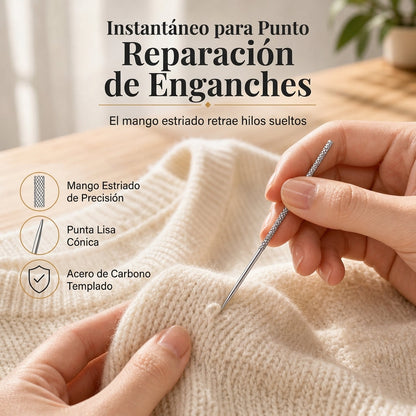 25 Piezas Agujas de Coser Manual con Cabeza Moleteado para Dobladillo y Envoltura de Hilo