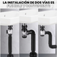 Desagüe Flexible Lavabo - Bloqueador Olores, Incluye Manguera Ajustable y Guantes