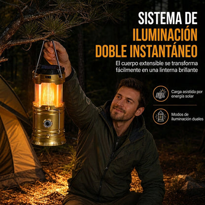 📢📢¡50% DE DESCUENTO! ⏰Lámpara de camping LED portátil alimentada por energía solar para uso en exteriores y emergencias