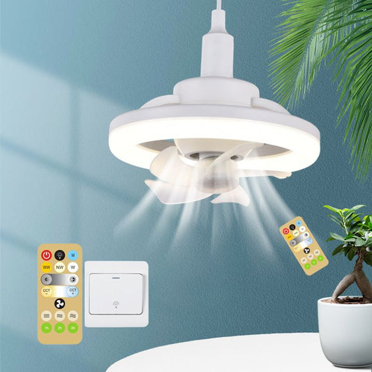 ✨Descuento por tiempo limitado✨Lámpara de ventilador LED con rotación de 360 grados