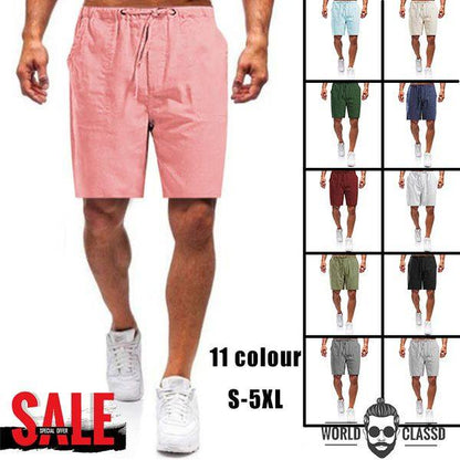 Pantalones cortos sueltos de lino para hombre - COMPRA 2 ENVÍO GRATIS