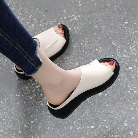 Sandalias de suela gruesa de moda para mujer