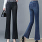 Pantalones acampanados de encaje elástico de cintura alta de moda