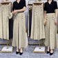 [Fresco y delgado] Elegantes pantalones de pata ancha plisados