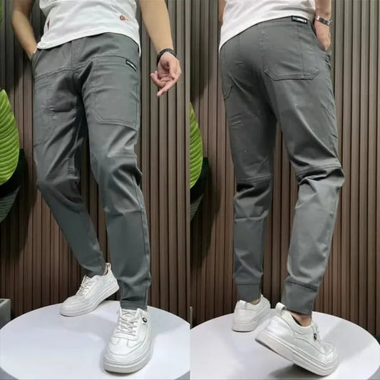 Pantalones cargo skinny multibolsillos de gran elasticidad para hombre👖