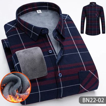 Otoño-invierno Hombres Casual de engrosada Camisa caliente🔥Compre 2 envío gratis🔥